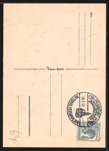 AK Frankfurt / Main, Frankfurter Wappen, Jahrhundertfeier 18. Mai 1848-1948, Paulus Kirche