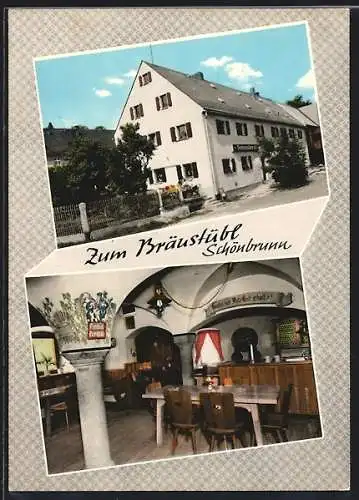 AK Schönbrunn / Odenwald, Gasthaus zum Bräustübl von Fam. Kodisch