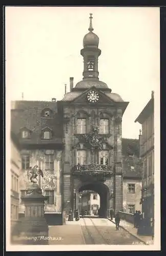 AK Bamberg, Blick zum Rathaus