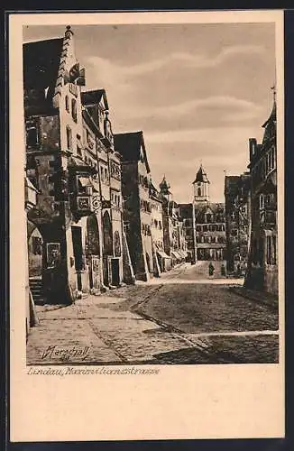 AK Lindau / Bodensee, Blick in die Maximilianstrasse