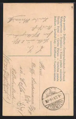 AK Richard Wagner's Tannhäuser, Liebespaar auf der Bühne