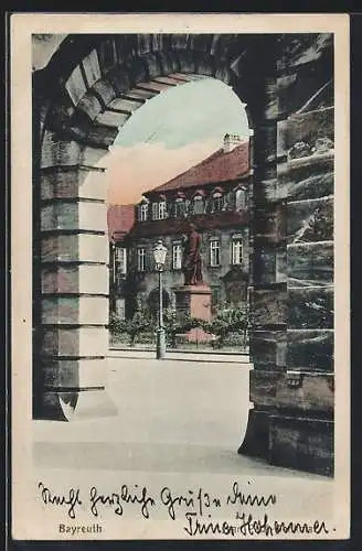 AK Bayreuth, Blick zum Jean Paul-Denkmal