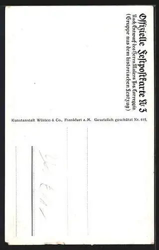 Künstler-AK Frankfurt a. Main, 17. Deutsches Bundes & Goldenes Jubiläums-Schiessen 1912