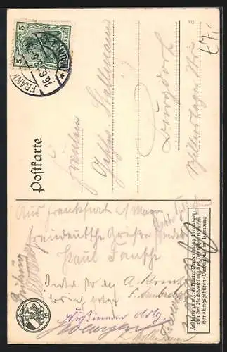 Steindruck-AK Frankfurt a / Main, 13. Verbandstag des Deutschnationalen Handlungsgehilfen-Verbandes 1913