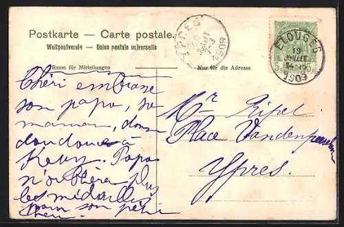 Präge-AK Deutschland, Briefmarken und Wappen