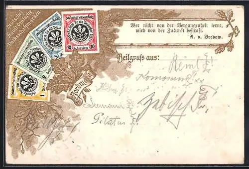 AK Deutschland, Volksschutz-Briefmarken Nordmark