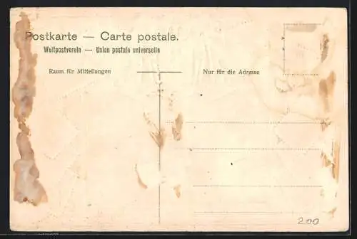 Präge-AK Deutschland, Briefmarken und Wappen mit Reichsadler