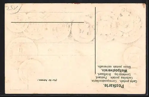 Präge-AK Brasilien, Brasilianische Geldmünzen, Landesflagge und Umrechnungstabelle