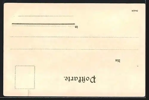 Künstler-AK K. Mutter: Insel Mainau, Uferpartie mit Blick auf die Insel