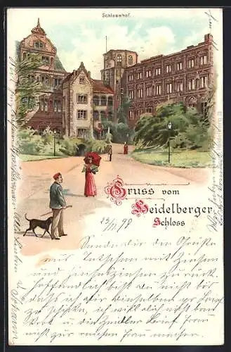 Lithographie Heidelberg, Schlosshof