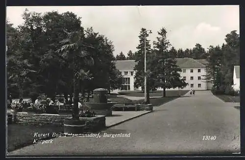 AK Bad Tatzmannsdorf /Burgenland, Partie im Kurpark