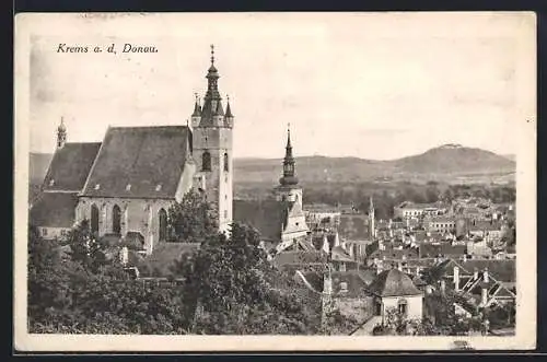 AK Krems a. d. Donau, Blick auf die Kirche