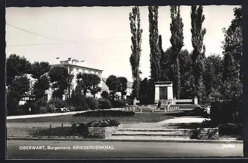 AK Oberwart /Burgenland, Blick aufs Kriegerdenkmal