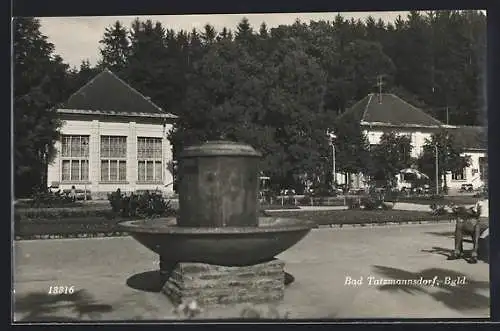 AK Bad Tatzmannsdorf /Bgld., Partie am Brunnen