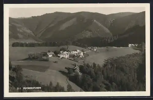 AK Puchenstuben, Gesamtansicht gegen die Berge