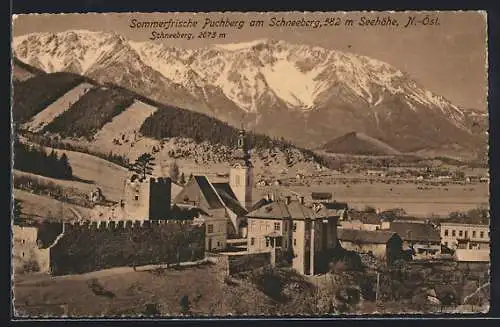 AK Puchberg am Schneeberg, Ortsansicht gegen die Berge