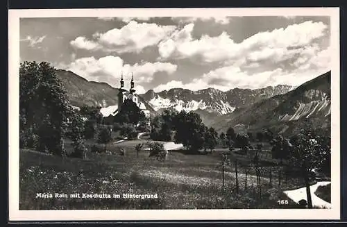 AK Maria Rain, Ortsansicht mit Koschutta