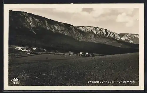 AK Höflein an der Hohen Wand, Zweiersdorf mit Hoher Wand