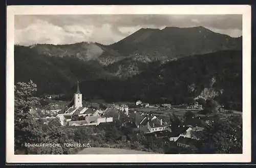 AK Türnitz /N.-Oe., Ortsansicht mit Bergpanorama