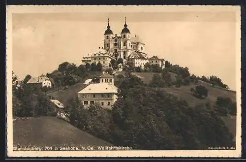 AK Sonntagberg /N.-Oe., Wallfahrtskirche mit Umgebung