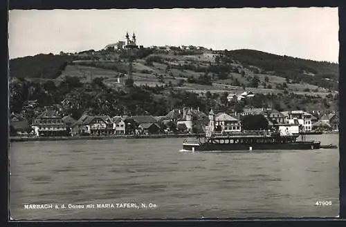 AK Marbach a. d. Donau, Panorama mit Maria Taferl