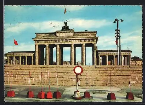 AK Berlin, Mauer am Brandenburger Tor