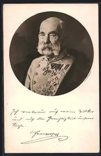 AK Seine Majestät Kaiser Franz Josef I. von Österreich