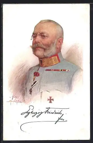 AK österreichischer Heerführer Erzherzog Friedrich in Uniform mit Orden