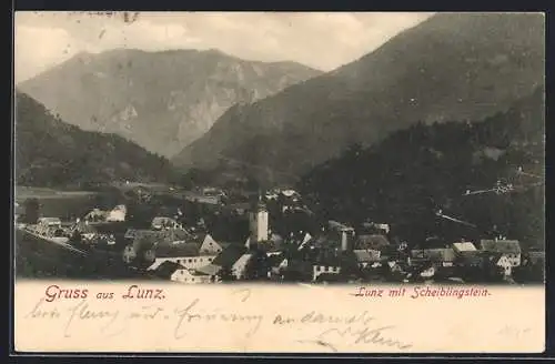 AK Lunz, Ortsansicht mit Scheiblingstein