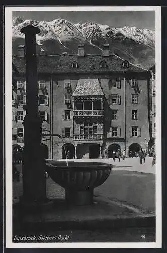 AK Innsbruck, Brunnen und Goldenes Dachl