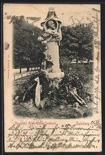 AK Salzburg, Siegmund Graf-Thun-Denkmal