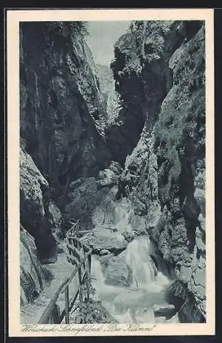 AK Wörschach, Flussschnelle in der Klamm