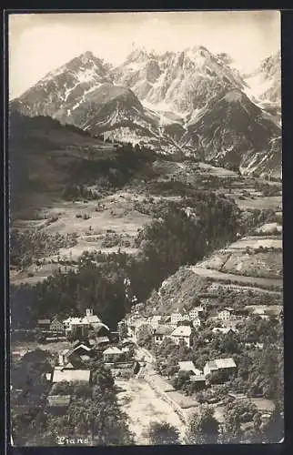 AK Pians, Gesamtansicht gegen die Berge