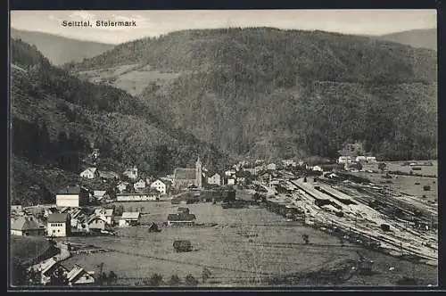 AK Selztal /Steiermark, Blick zum Bahnhof