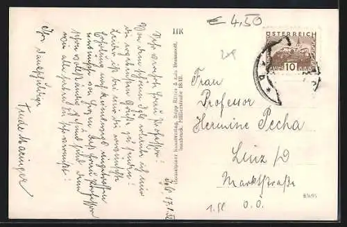 AK Igls, Teilansicht mit Kirche und Nockspitze