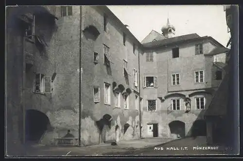 AK Hall, Strassenpartie am Münzerhof