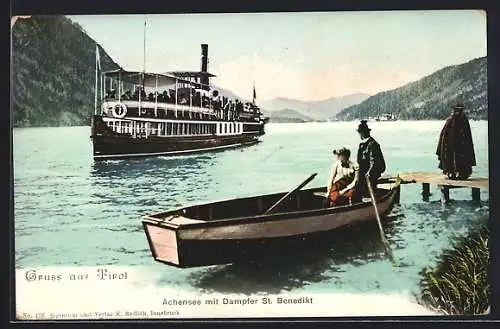 AK Dampfer St. Benedikt auf dem Achensee