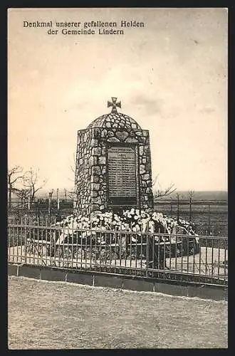 AK Lindern / Sulingen, Kriegerdenkmal der Gemeinde