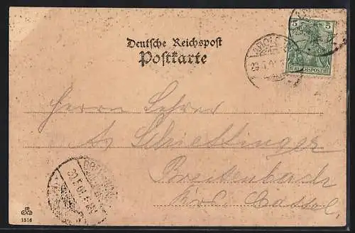 AK Arolsen, Das Fürstliche Schloss im Wappen-Passepartout
