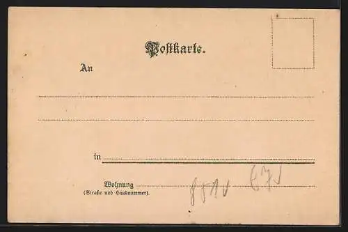 Lithographie Fürth, Freimaurerloge Schlaraffia, Kunstbrunnen