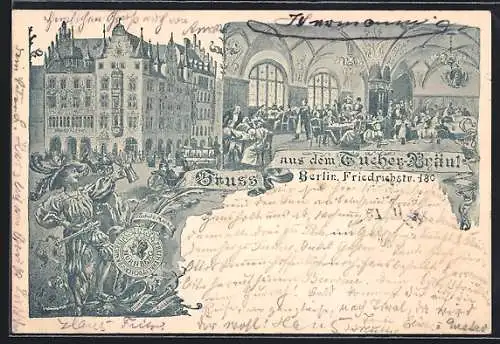 Lithographie Berlin, Gasthaus Tucher-Bräu, Friedrichstrasse 180