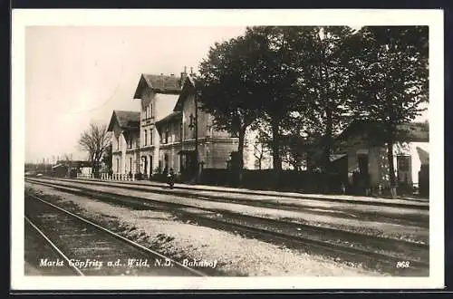 AK Göpfritz a.d. Wild, Bahnhof