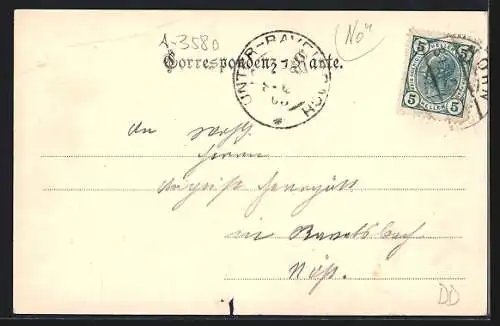 AK Horn, Strassenpartie mit kleiner Grünanlage