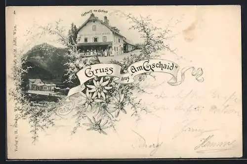 AK Kernhof, Gasthaus am Gschaid und Kernhof mit Gippel