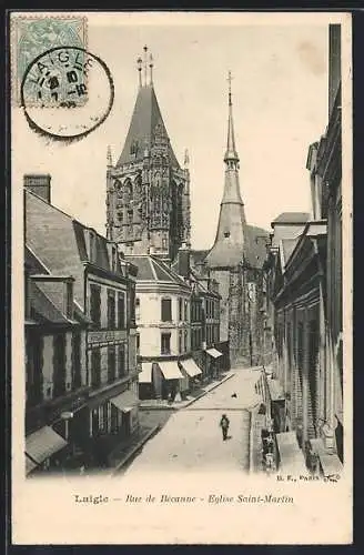 AK Laigle, Rue de Bécanne, Eglise Saint-Martin