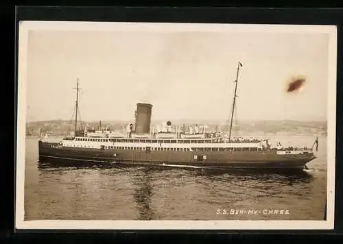 AK Passagierschiff SS Ben-my-Chree liegt vor Anker