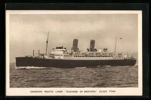 AK Passagierschiff Duchess of Bedford, Canadian Pacific Liner