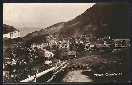 AK Wengen, Generalansicht vom Hang aus