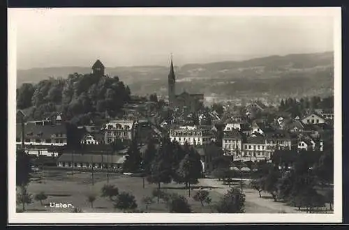 AK Uster, Teilansicht mit Bäumen