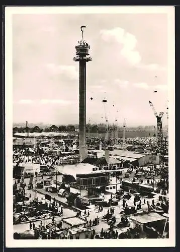 AK Hannover, Ausstellung, Wahrzeichen der Messe der Hermes-Turm